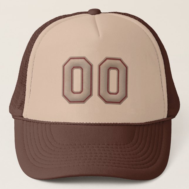 Boné Número 00 com olhar legal dos pontos do basebol (Frente)