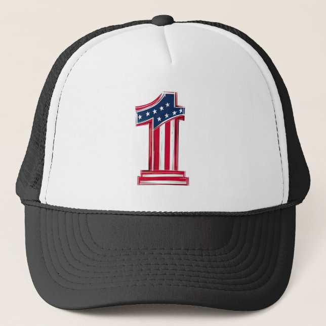Boné Número 1 de Chapéu Americano (Frente)