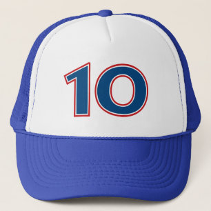 Boné Número azul 10