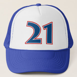 Boné Número azul 21