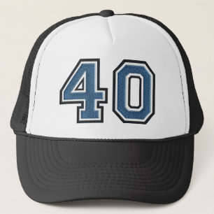 Boné Número azul 40