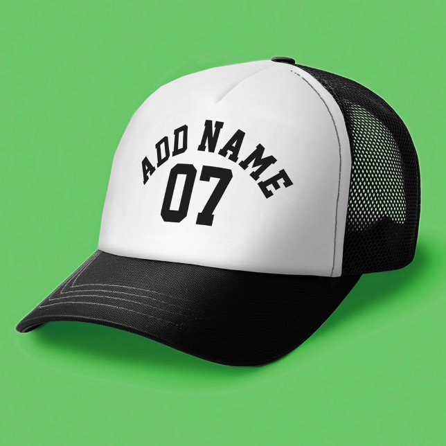 Boné Número de Nome Personalizado de Jersey do Black an (Custom Trucker Hat)
