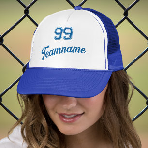 Boné Número do jogador personalizado de baseball azul e