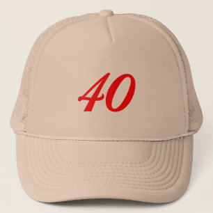 Boné Número quarenta presentes de aniversário de 40