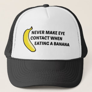 Boné Nunca Feche Contato Olho Ao Comer Banana