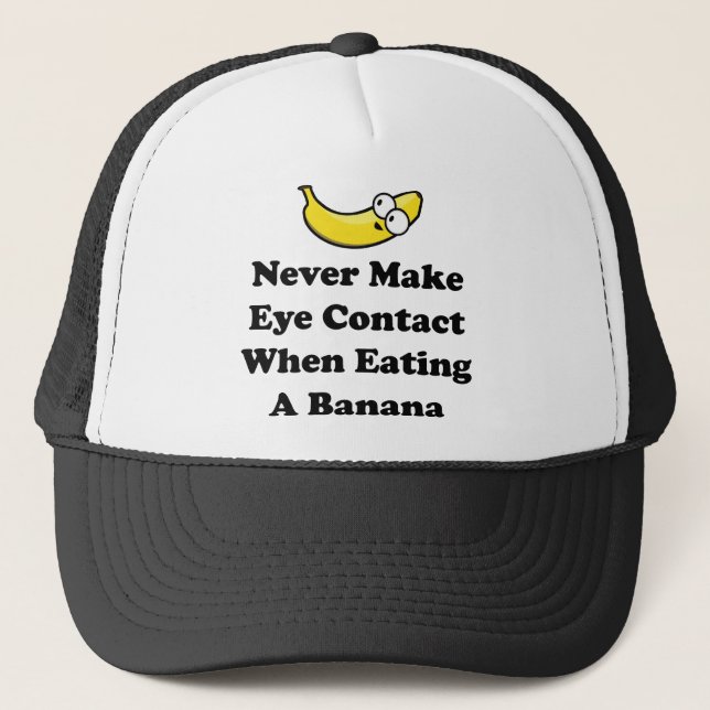 Boné Nunca Feche Contato Olho Ao Comer Banana (Frente)