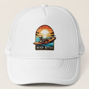 Boné Nunca Melhor - Skelset surfando Onda Sunset