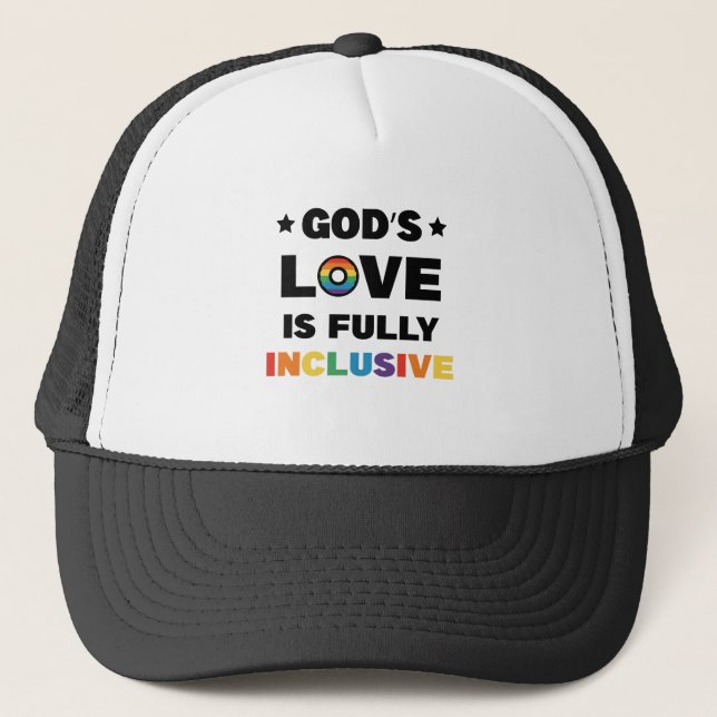 Boné O Amor de Deus é Totalmente Inclusivo Mês do Orgul (Frente)