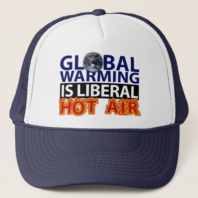 Boné O aquecimento global é ar quente liberal (Frente)