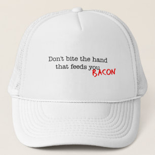 Boné O bacon não morde a mão