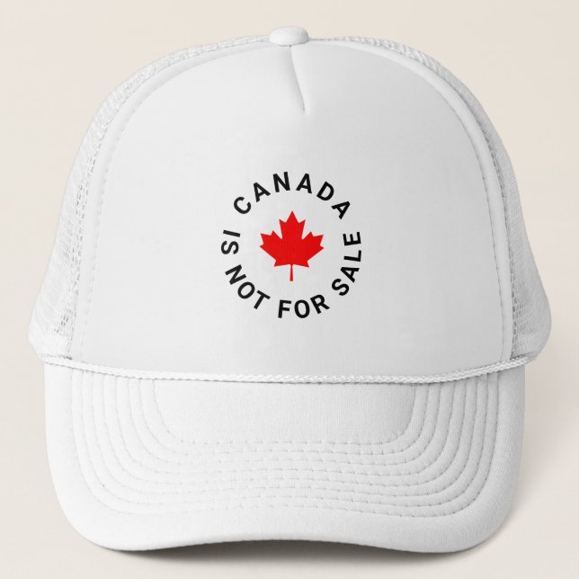 Boné O Canadá não está à venda de texto personalizado d (Frente)
