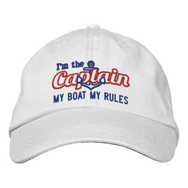 Boné O capitão diz meu barco minhas regras (Frente)