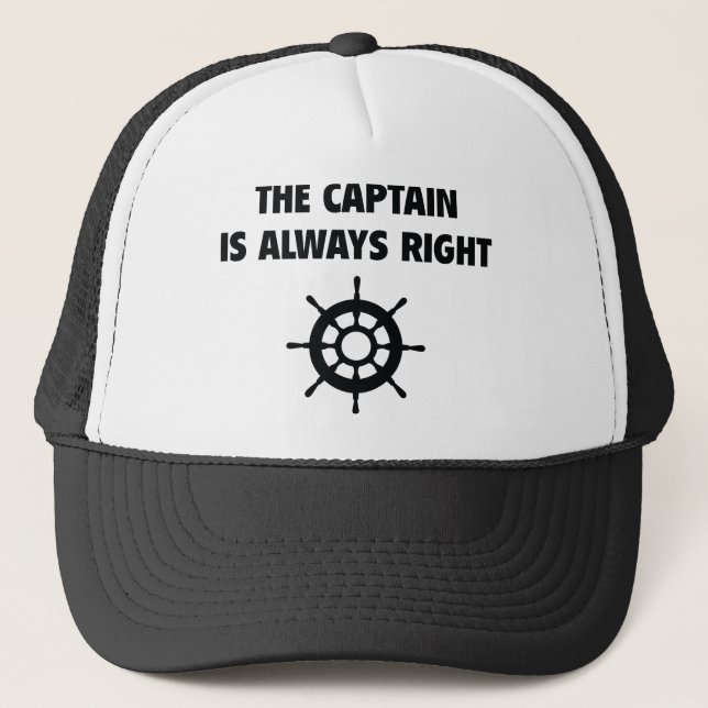Boné O Capitão Está Sempre Certo (Frente)