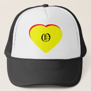 Boné "O" Casamento Vermelho Amarelo Coração Convite O M