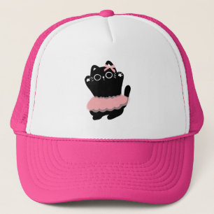 Boné O chapéu da mulher é um gato preto dançando