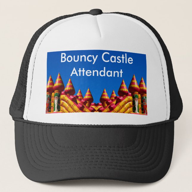 Boné O chapéu do assistente Bouncy do castelo (Frente)