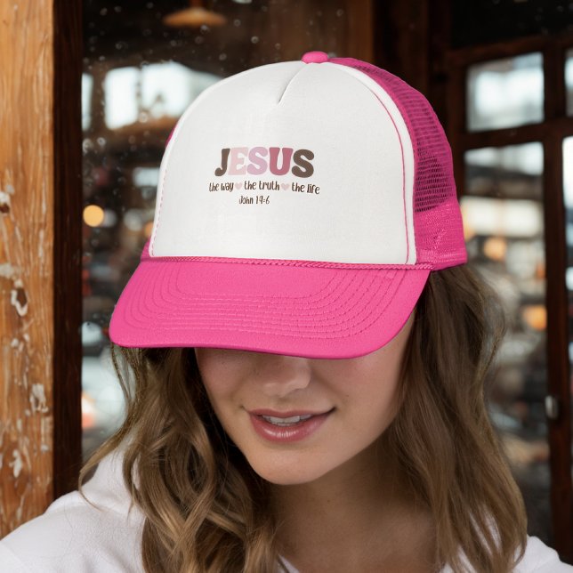 Boné O Chapéu do Caminhoneiro das Mulheres da Fé Cristã (Criador carregado)