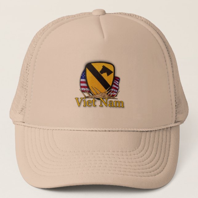 Boné ø chapéu dos veteranos de Vietnam da divisão da (Frente)