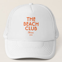 Boné O Clube de Praia Ibiza Vibrant Orange Personalizad