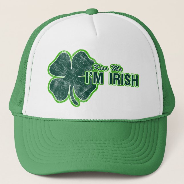 Boné O ` de St Patrick beija-me' chapéu do Grunge do (Frente)