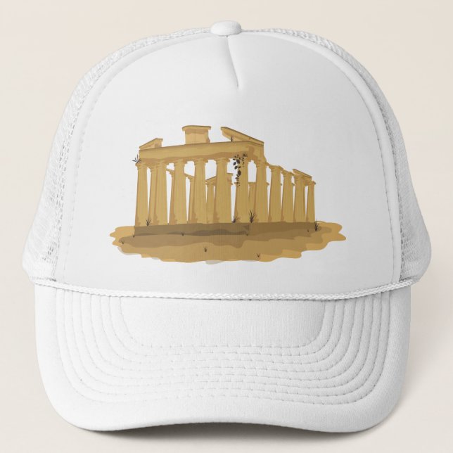 Boné O desenho animado da Acrópole de Atenas (Frente)