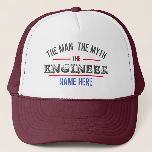 BONÉ O HOMEM O MITO O ENGENHEIRO PERSONALIZADO  (Frente)