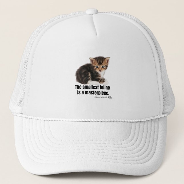 Boné O menor felino é uma obra-prima. (Frente)