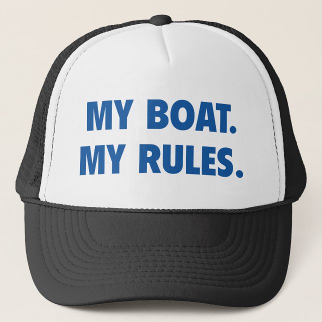 Boné O meu barco. As Minhas Regras. (Frente)