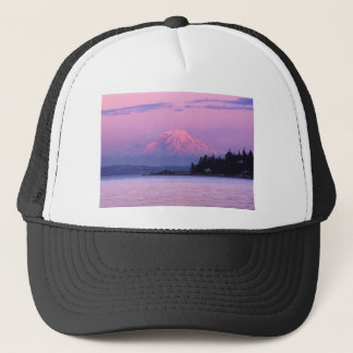 Boné O Monte Rainier no por do sol, estado de