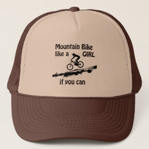 Boné O Mountain bike gosta de uma menina