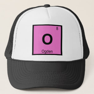 Boné O - Ogden Utah Química Símbolo da Tabela Periódica