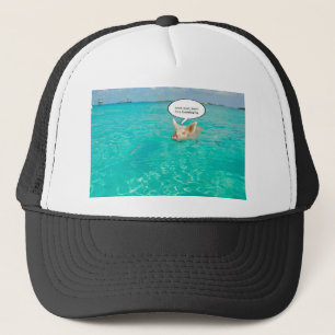 Boné O porco da natação do Snorkel personaliza o text