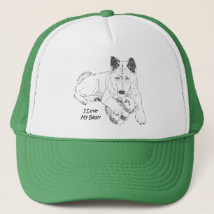 Boné O urso bonito de akita e de ursinho persegue o