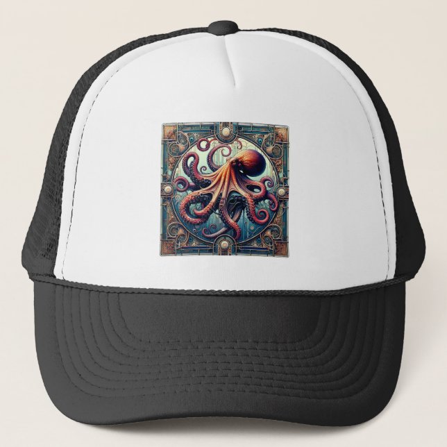 Boné Octopus Art Deco (Frente)