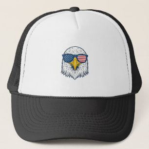 Boné Óculos de Sol Águia Patriótica Design Vetorial Vin