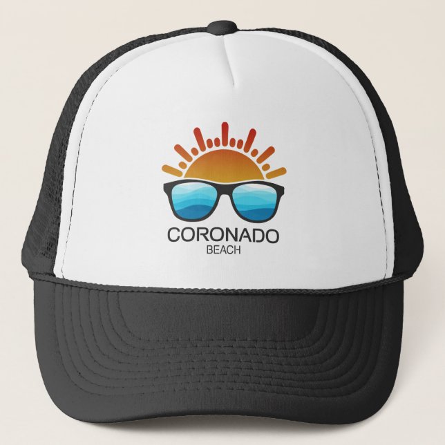 Boné Óculos de Sol da Praia de Coronado Califórnia (Frente)