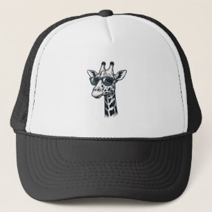 Boné Óculos de sol de girafa legais Camiseta com gravaç