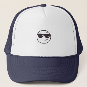 Boné óculos solares, chapéu de caminhoneiro emoji