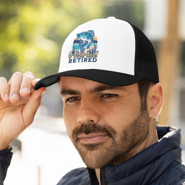 Boné Ofishally Retired Funny Fishing Lovers (Criador carregado)
