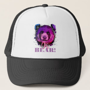 Boné "OH BEAR"   Engraçado Panda Roxo Legal