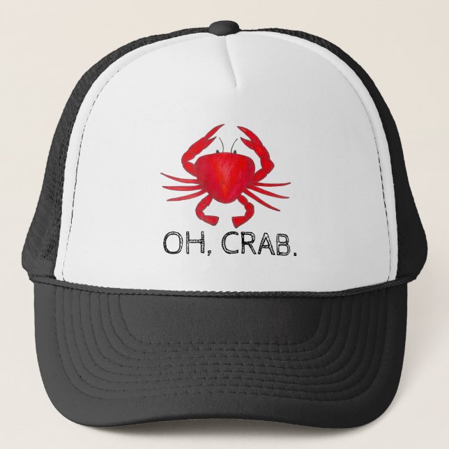 Boné Oh, Caranguejo (Merda) Red Baltimore Maryland Crab (Frente)