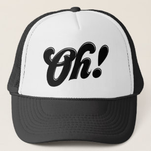 Boné Oh! Chapéu de Tipografia Retro Bonito