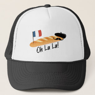 Boné Oh La La - Baguette Francês - Francofile Engraçado