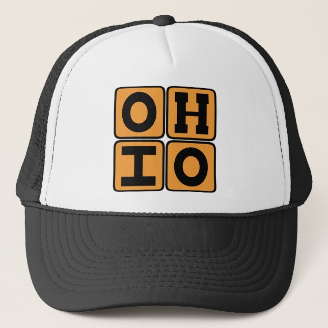 Boné OHIO State Ohioan Buckeye EUA Cincinnati Cleveland (Frente)