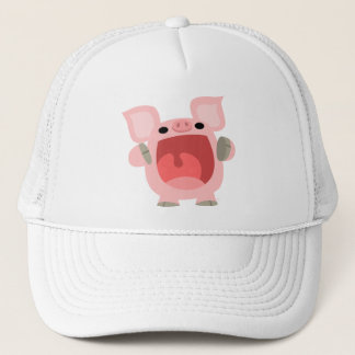 Boné "OINK!!!" Chapéu bonito do porco dos desenhos