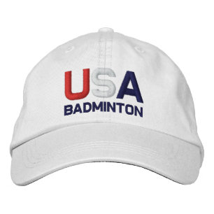 Boné OLIMPIADAS de Badminton dos EUA bordados White Hat