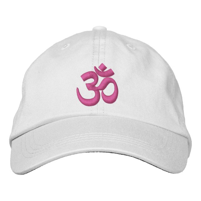 Boné OM Yoga Chakra Rosa ou personalize-o Bordado (Frente)