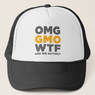 Boné OMG GMO WTF são nós que comemos?