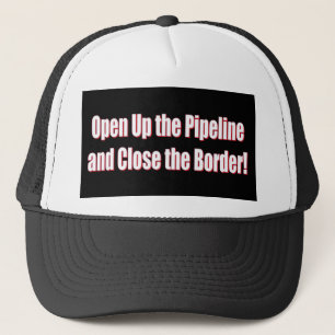 Boné Open-The-Pipeline-and-Close-the-Borde-Whiter