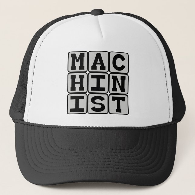 Boné Operador de Máquina, Torneiro Mecânico (Frente)